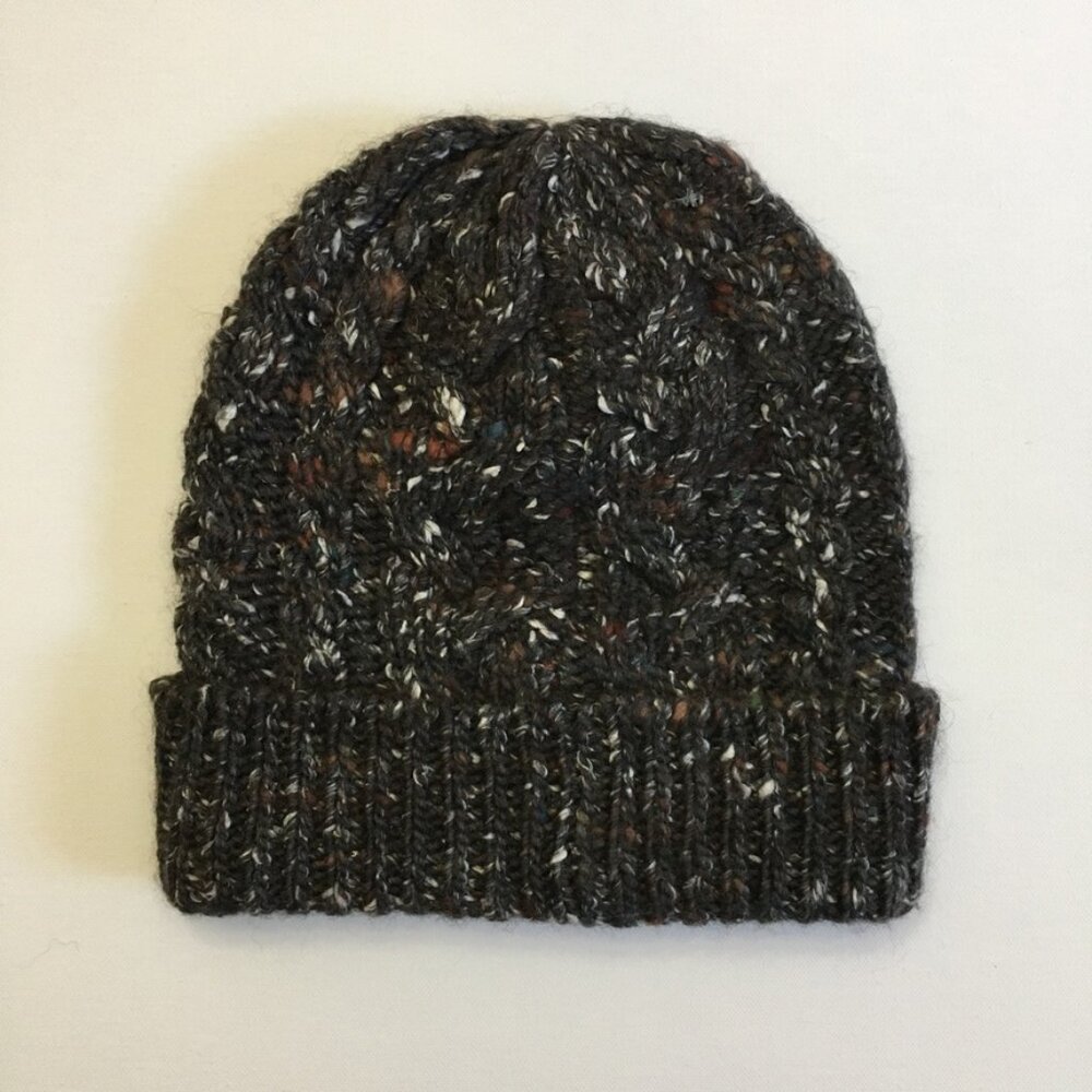 INTERMIX Italian Yan Womens Beanie Brown Multi-Color Wool Silk Blend One Size